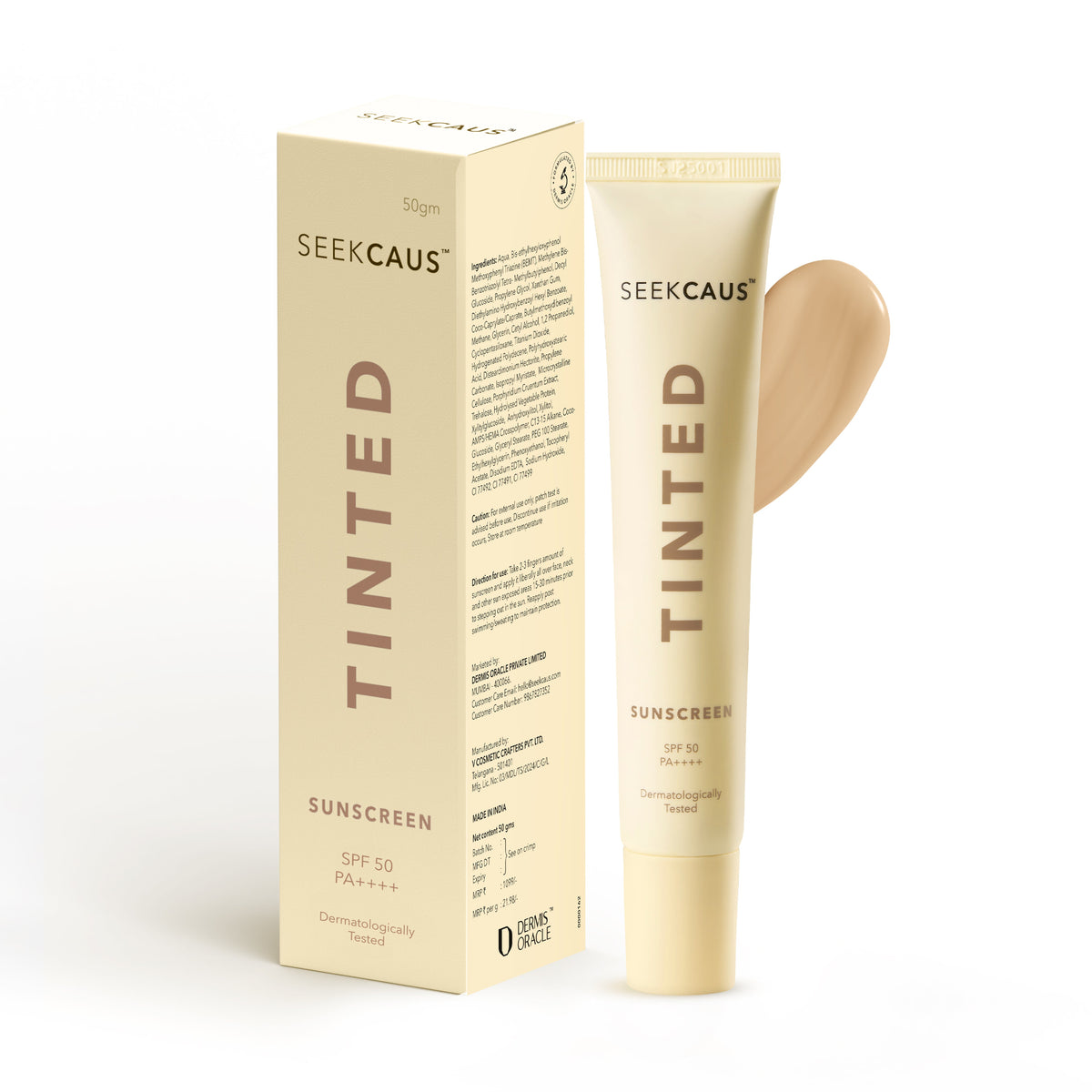 Seekcaus Tinted Sunscreen Gel SPF 50 PA++++