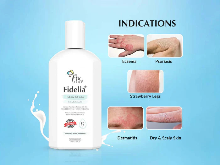 Fixderma Fidelia Hydrating Body Lotion 250ml Indications