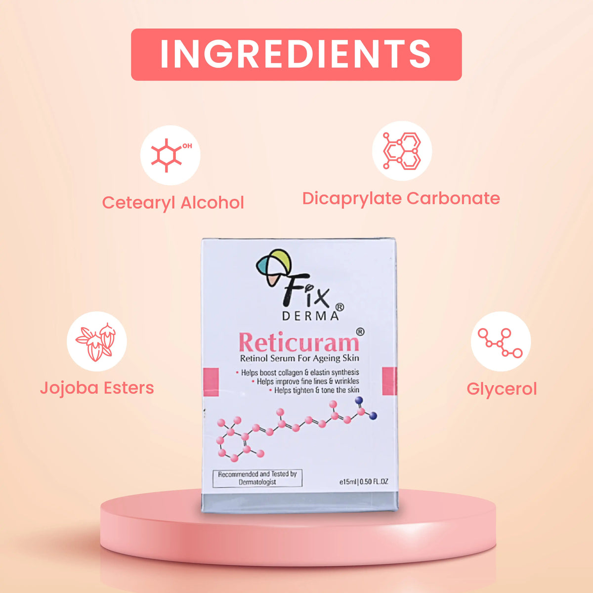 Fixderma Reticuram Serum for Ageing Skin 15ml