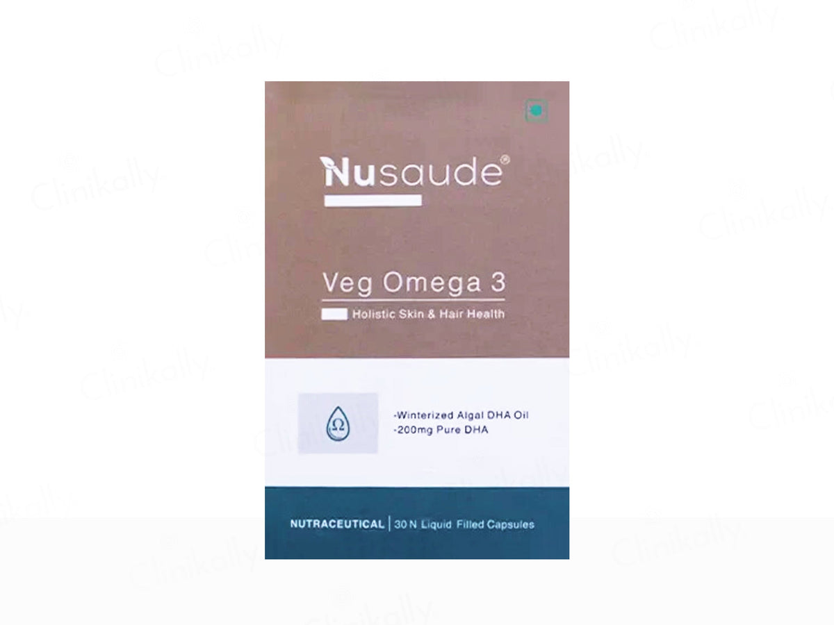 Nusaude Veg Omega 3 Nutraceutical Liquid Filled Capsule