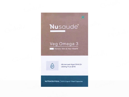 Nusaude Veg Omega 3 Nutraceutical Liquid Filled Capsule