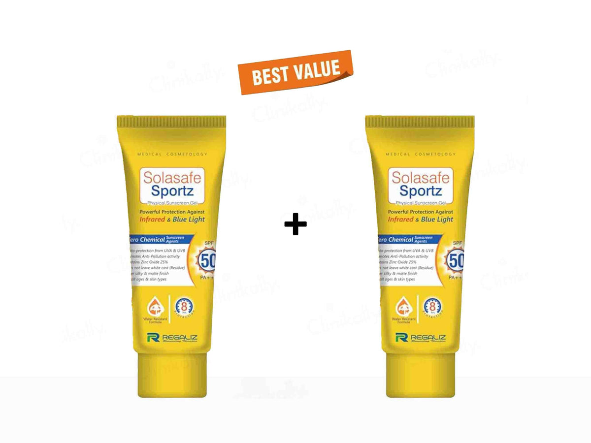 Solasafe Sportz Physical Sunscreen Gel SPF 50+ PA+++